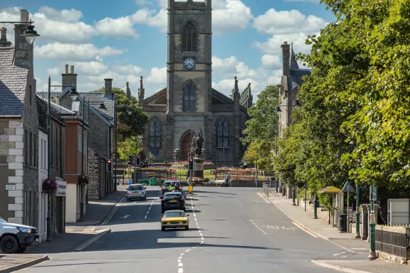 Thurso Square with St Peter's and St Andrew's Church 